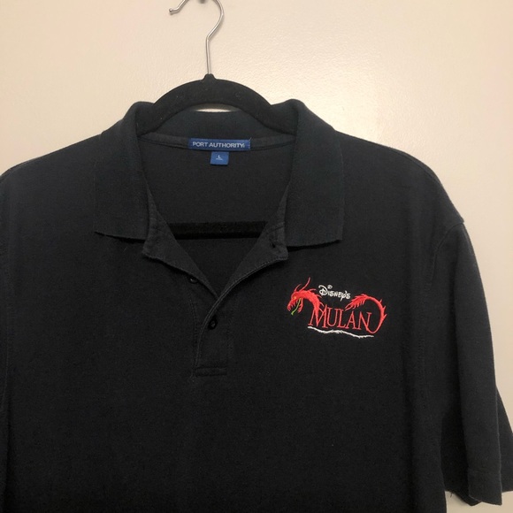 Disney Mulan polo shirt black large - Picture 2 of 5